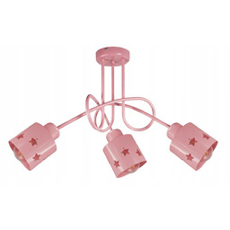 Żyrandol Lampa Sufitowa Wisząca Edison Starlet Color Różowy