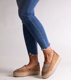 Brązowe espadryle Big Star JJ274892-36