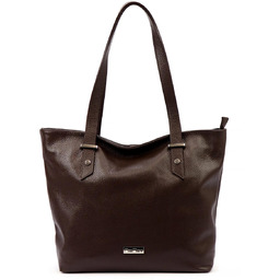 Duża damska shopperbag skórzana z kieszeniami torebka