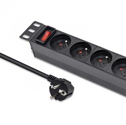 Qoltec Listwa zasilająca PDU do RACK 10" 1U