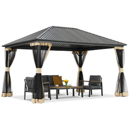 Metalowa altana Sardynia z moskitierą 3x4 Garden Point