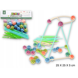 Klocki Słomki Rurki Konstrukcyjne Patyczki Kulki