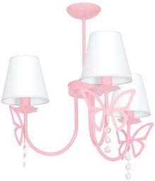 Milagro CHARLOTTE PINK MLP4216 żyrandol różowy abażur tkanina
