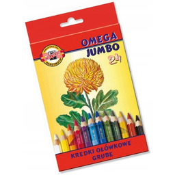 Koh-I-Noor Jumbo Kredki Omega 10mm 24 kol