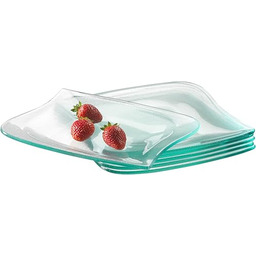 Mäser, Seria La Musica, zakrzywiony szklany talerz deserowy,