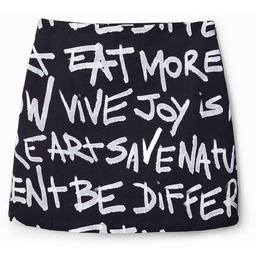 Spódnica mini slim nadruk tekstowy