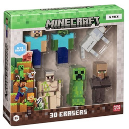 P.m.i. Kids World MINECRAFT 3D ERASERS - 6