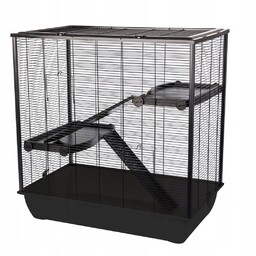 Klatka dla gryzoni INTER-ZOO Frodo plastik czarny 780x480x800