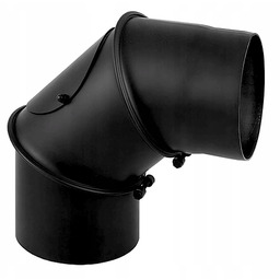 Kolano Kominowe Nastawne 3-segmentowe fi 150/90° Darco Czarne