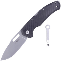 Nóż składany Maserin Nimrod Carbon Fiber, Stonewashed M390