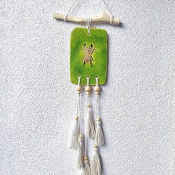 Pakamera Dekoracja na ścianę, robal ceramika makrama