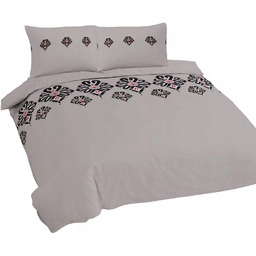 Pościel bawełniana 160x200 parzenica szara góralska R22 Ranforce