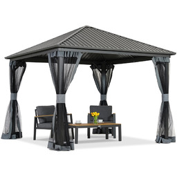 Metalowa altana Sardynia 3x3 z moskitierą Garden Point