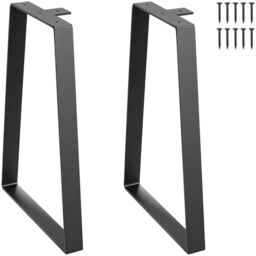Nogi do stołu ze stali trapezowej, czarne, 406,4