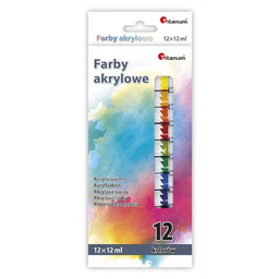 Farby akrylowe w tubce 12k 12ml Titanum TI485826-30731
