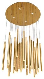 LAMPA WISZĄCA Organic metalowa złota glamour 37 x