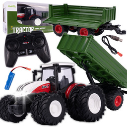 Traktor z Przyczepą Ciągnik Zdalnie Sterowany na Pilot