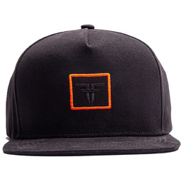 czapka męska FALLEN TRADEMARK PATCH FLAT BLACK/ORANGE