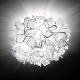 Slamp Kinkiet designerski CLIZIA, biały / opal, salon