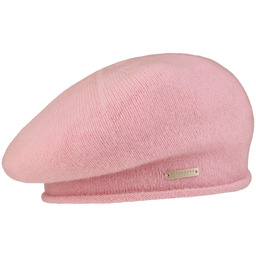 Beret Baskijski z Kaszmirem Lasuna by Seeberger, różowy,
