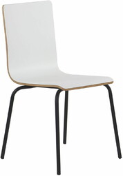 Stacjonarne krzesło konferencyjne, laminowane, stelaż czarny, kubełek