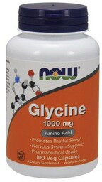 Suplement diety, NOW FOODS Glycine - Glicyna 1000mg