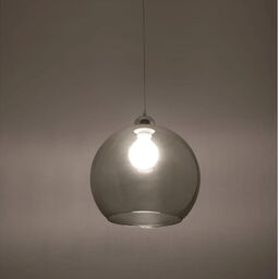 Sollux Kulista lampa wisząca BALL SL.0250 grafitowa szklana