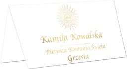 Winietki personalizowane składane na I Komunię Świętą -