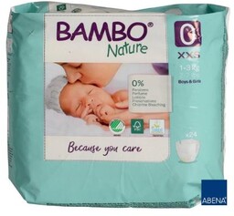 BAMBO Nature Pieluszki rozmiar 0 (1-3kg), 24 szt.
