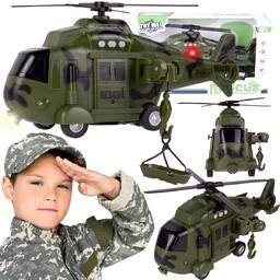 Helikopter Wojskowy Ratunkowy Z Światłem I Dźwiękiem