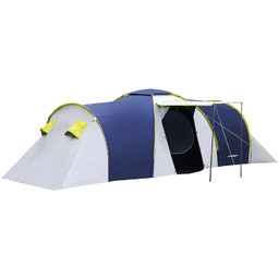 Namiot Turystyczny 6-Osobowy Przestronny Wodoodporny Niebieski Camping