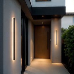 Zewnętrzny kinkiet elewacyjny LED 120cm 22W 3000K czarny