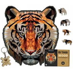 Drewniane Eko Puzzle Dla Dorosłych Tygrys A4 140
