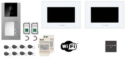 Wideodomofon dwurodzinny WiFi VidosX 2 monitory M10-W +