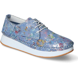 Sneakersy Modo 23003 Niebieskie kwiaty