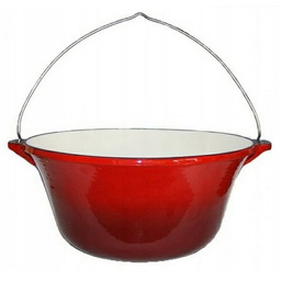 Kociołek Węgierski Żeliwny 7,2L Emaliowany na ognisko gulasz