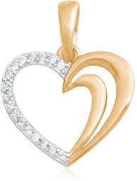 Złota zawieszka 585 serduszko serduszka PREZENT