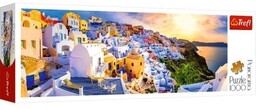 Trefl PUZZLE 1000 PANORAMA ZACHóD SłOńCA NA SANTORINI