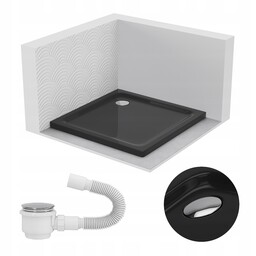 Brodzik prysznicowy kwadratowy 70x70 Slim niski 5 CM