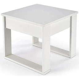 Edinos Kwadratowa biała ława z szufladą B5-B16