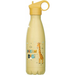 Kubek termiczny termos dla dzieci słomka 400ml żółty