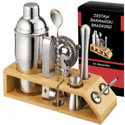 Zestaw Barmański Do Drinków Koktajli Shaker Stojak Szejker