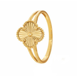 Złoty Pierścionek Ażurowy Koniczyna Złoto 585 PR.01434
