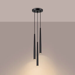 Sollux Potrójna lampa wisząca BLISS SL.1463 czarne tubki