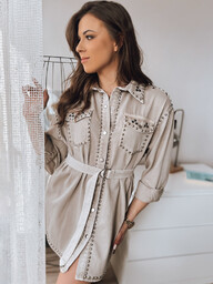 Sukienka jeansowa RAFAELA beżowa Dstreet EY2227-M