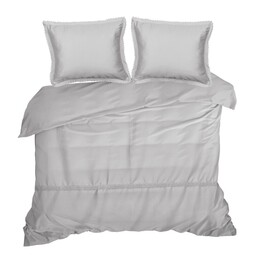 Eurofirany Pościel satynowa 160x200 Retro 6 szara jasny