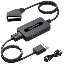 Konwerter Scart na Hdmi z kablem Scart