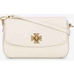 Mała listonoszka ze skóry naturalnej z ozdobnym zapięciem