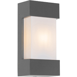 Lampa ścienna zewnętrzna ciemnoszara IP54 z czujnikiem zmierzchu