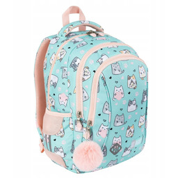 Plecak Szkolny 3-komorowy 20l Majewski Kot Pusheen